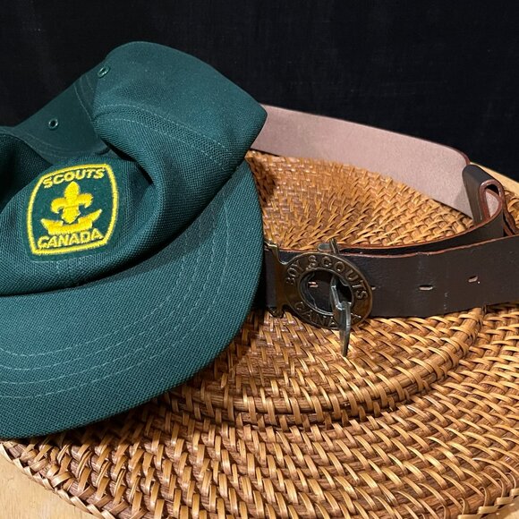 Vintage Boy Scouts Belt & Snap Back Hat - Picture 14 of 14